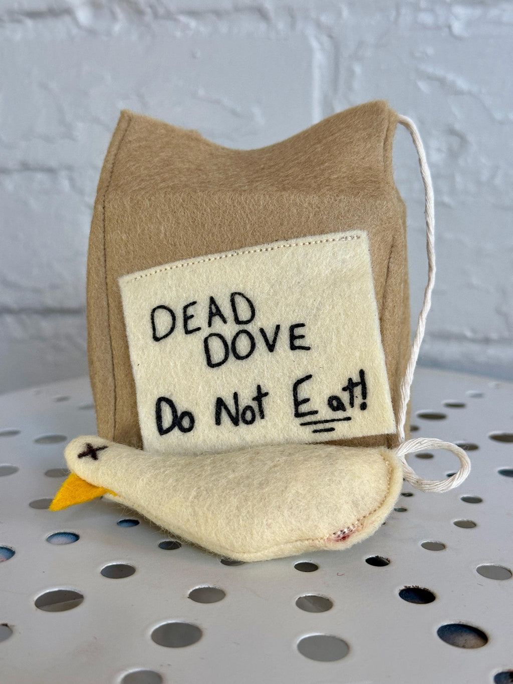 Dead Dove DO NOT EAT | Arrested Development Inspired Felt Plush | Unique Cat Toy | Novelty Christmas Ornament