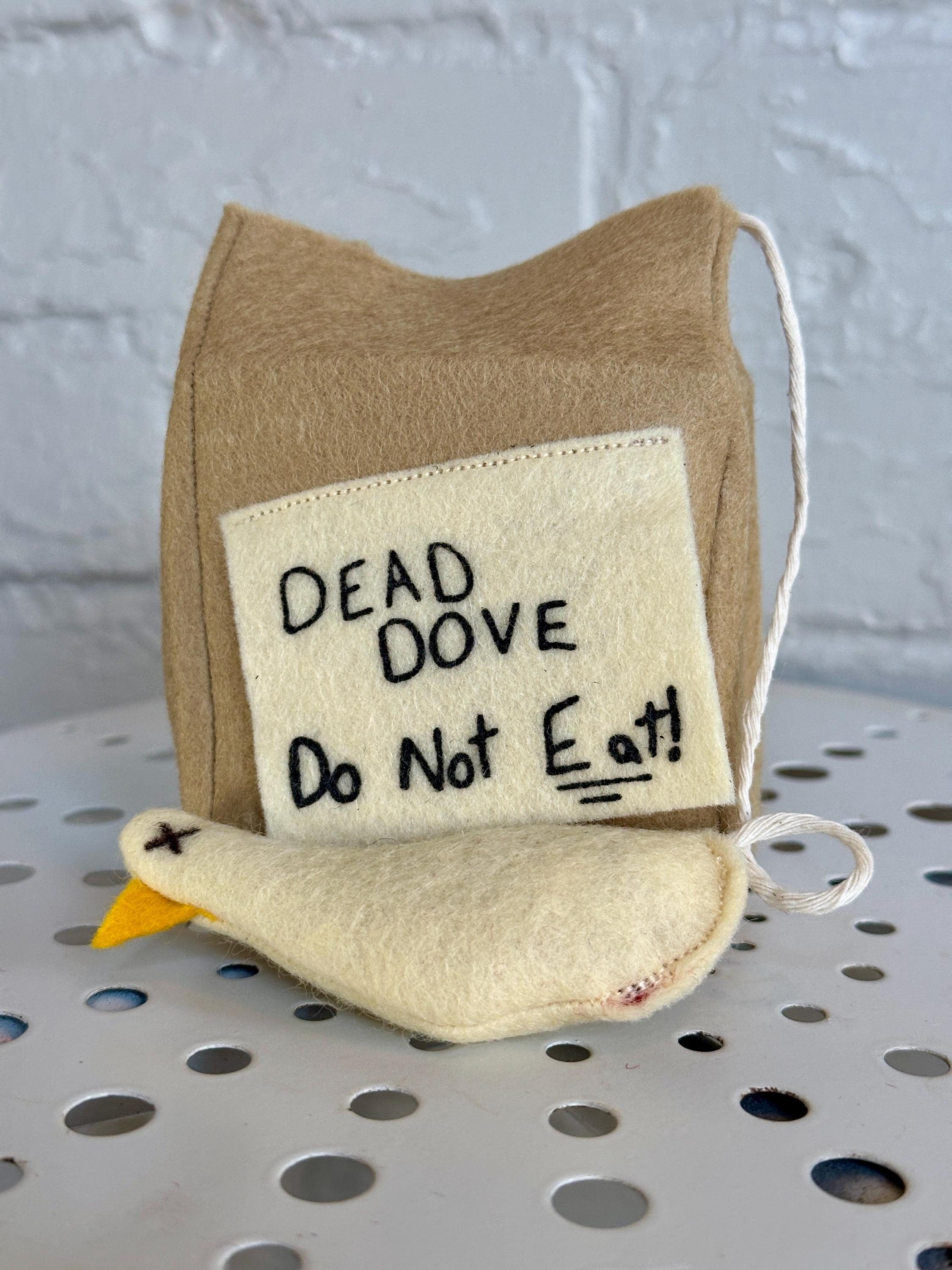 Dead Dove DO NOT EAT | Arrested Development Inspired Felt Plush | Unique Cat Toy | Novelty Christmas Ornament