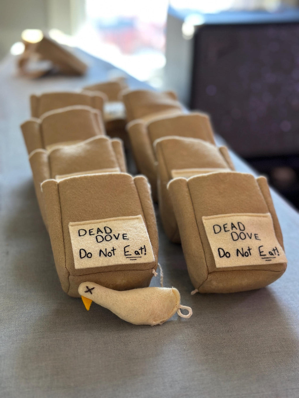 Dead Dove DO NOT EAT | Arrested Development Inspired Felt Plush | Unique Cat Toy | Novelty Christmas Ornament