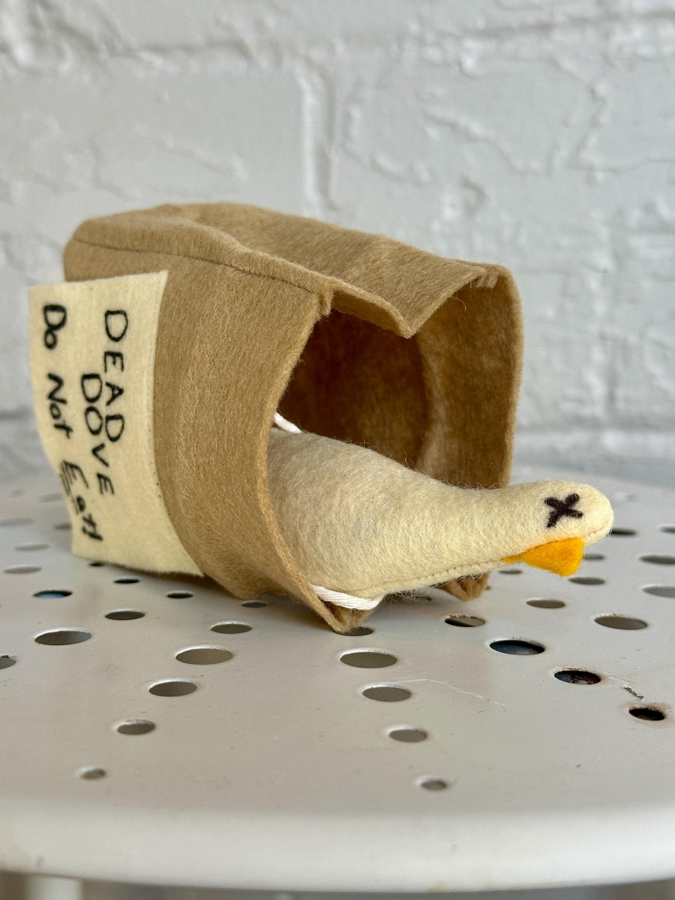 Dead Dove DO NOT EAT | Arrested Development Inspired Felt Plush | Unique Cat Toy | Novelty Christmas Ornament