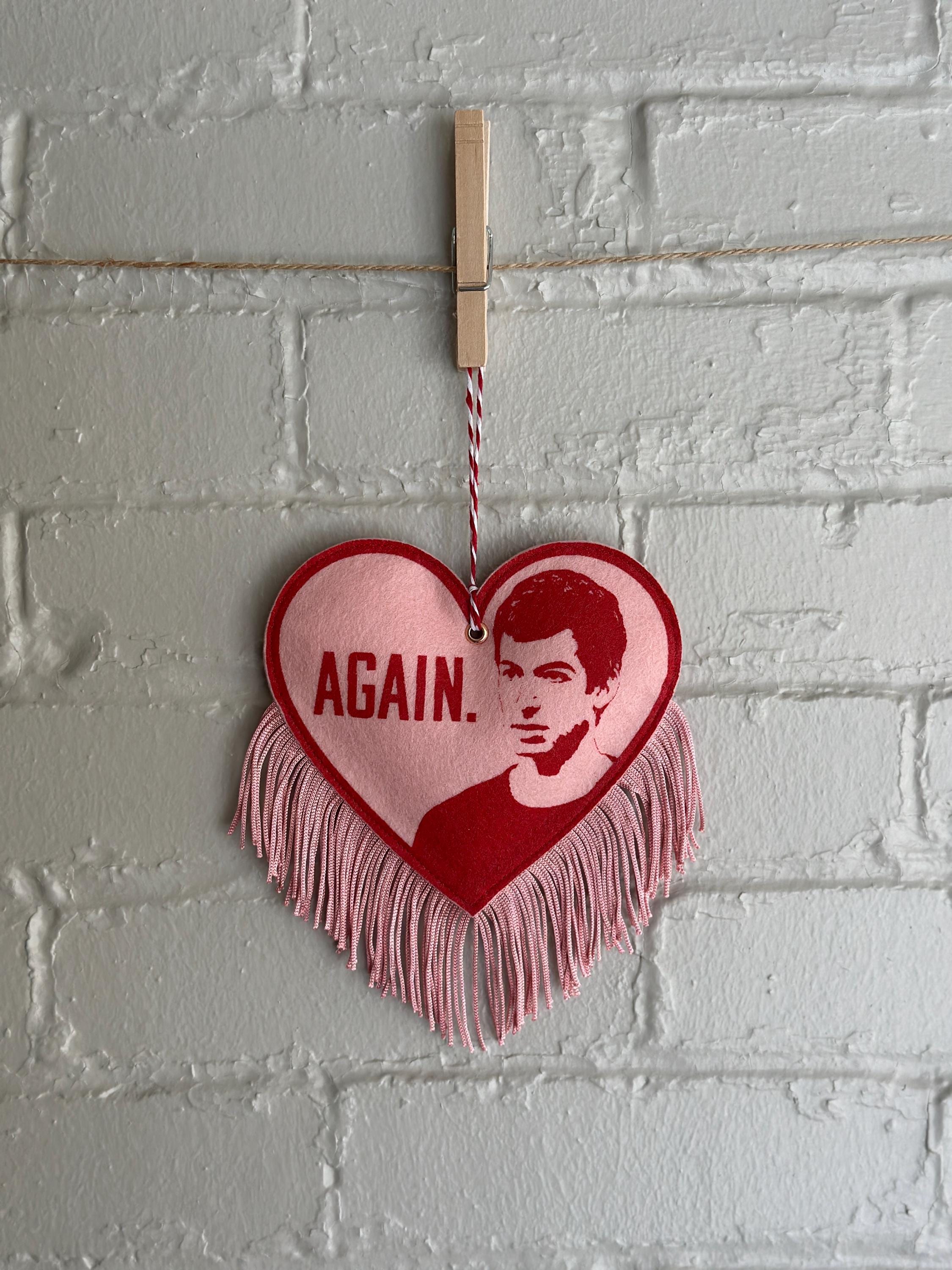 I Love You | Nathan For You Inspired Felt Wall Hanging | Natha Fielder Valentine Gift | Novelty Pull Chain Ornament